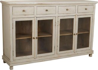Wanderlust Deco Aparador de madera beige 160x40x100 cm
