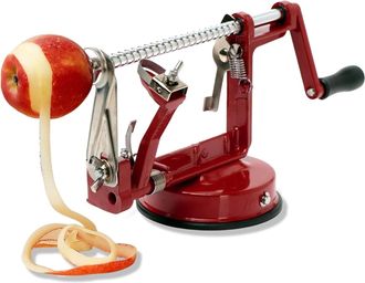 OEM Pelador De Manzanas Met&aacute;lico, Color Vino Tinto, Dimensiones 25,5 X 15 X 11 Cm, Con Ventosa Para Fijaci&oacute;n, Mango Fijo, Ideal Para Un Uso F&aacute;cil Y Eficie