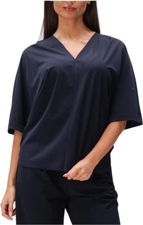 JapanTKY Naruka Top - Dames - Blouses - Blauw - S - Overhemden