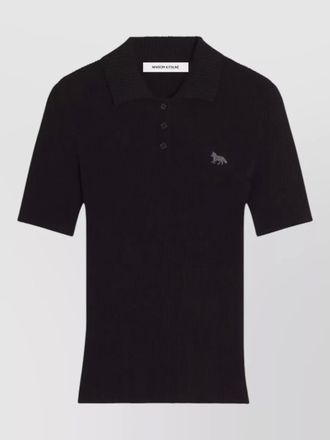 Maison Kitsun&eacute; logo polo shirt short sleeve fitted