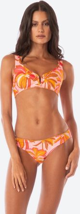 Maaji Maaji Sublimity Bikini Bottom Womens Pink Palms Stretch Swimwear DDR2149