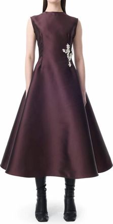 Marques Almeida Sleeveless Dress With Embellishment In Burgundy