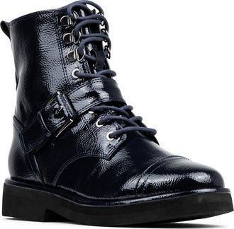 Donald J Pliner Speed Lace Up Buckle Boot in Navy at Nordstrom Rack, Size 6.5