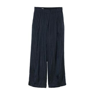 Dries Van Noten Wide Trousers - female - Dries Van Noten - Wide Trousers - Blue - XS - Trousers