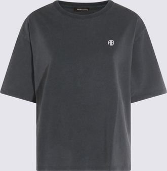 Anine Bing Grey Cotton T-Shirt