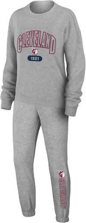 WEAR by Erin Andrews Womens WEAR by Erin Andrews Gray Cleveland Guardians Knitted Lounge Set at Nordstrom, Size Small