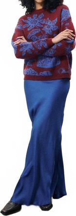 FRNCH Victoria Blue Maxi Skirt