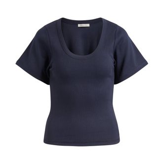 By Malene Birger Dames, Tops, Blauw, Maat: XS Katoen