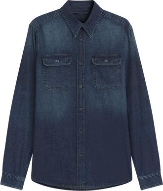 BOSS double-pocket denim shirt - Blue