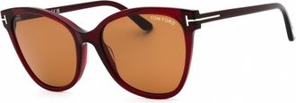 Tom Ford ANI Brown Cat Eye Ladies Sunglasses FT0844 68E 58