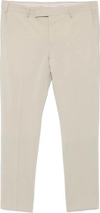 Pantaloni Torino Beige Broek met Voorknoopsluiting - Heren - Slim Fit Broeken - Beige - L - Broeken
