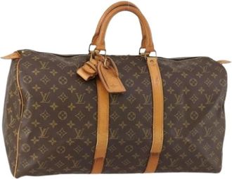 Louis Vuitton Pre-owned Weekend Bags, female, Brown, Size: ONE SIZE Pre-owned Canvas Weekend Bag