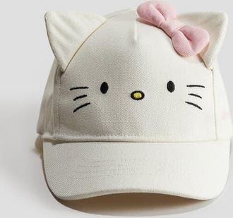 H&M Cotton Cap in Cream/hello Kitty at Nordstrom, Size 6-12M