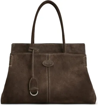 Tod's Suede Logo-patch Tote Bag