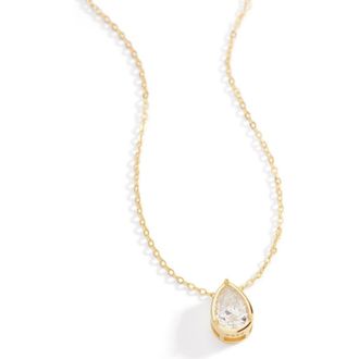 Mint & Lily Teardrop Necklace in Clear Zircon at Nordstrom