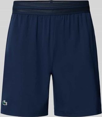 Lacoste Sport Loose Fit Sport-Shorts mit Mesh-Bund in Dunkelblau, Gr&ouml;&szlig;e XXL