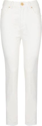 Balmain Slim Fit Jeans - Dames - Slim Fit Jeans - Wit - XS - Katoen - Jeans