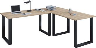 ebuy24 Escritorio De Madera Vcm Vcm Escritorio De Esquina Simple 160x160 Forma L Izquierda O Derecha Panel De Mesa De Trabajo De 80 Cm De Profundidad Muebles
