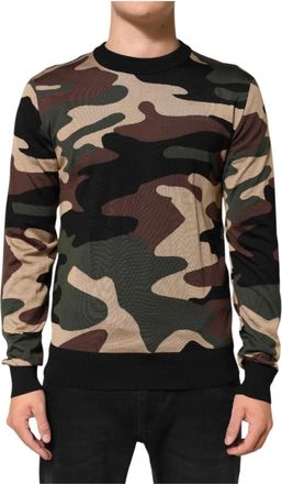 Dolce & Gabbana Heren, Sweatshirts & Hoodies, Veelkleurig, Maat: L Katoen