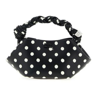 Ganni Handbags, female, Black, ONE SIZE, Polka-Dot Mini Bou Bag
