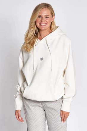 Zhrill Kapuzensweatshirt ZHRILL ZHILLI, Damen, Gr. XL, weiss (wei&szlig;), Sweatware, Obermaterial: 100% Baumwolle, bedruckt, unifarben, bequem h&uuml;ftlang, Rundhals,