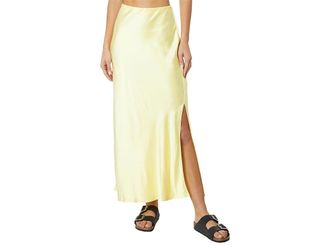 Madewell Satin Maxi Slip Skirt Womens Skirt Candlelight : 10, Polyester/Viscose