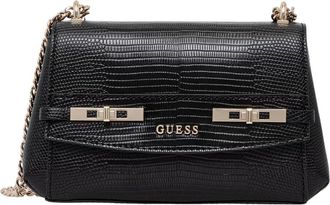 Guess Melinda Mini - Dames - Schoudertassen - Zwart - ONE Size - Leer - Tassen