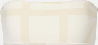 Toteme Top bikini a fascia con monogramma