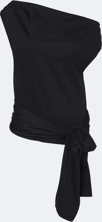 Proenza Schouler Zafira asymmetric cotton jersey top