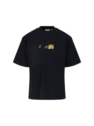 Off-white Black Spices Arrow Skate Cotton Printed T-Shirt