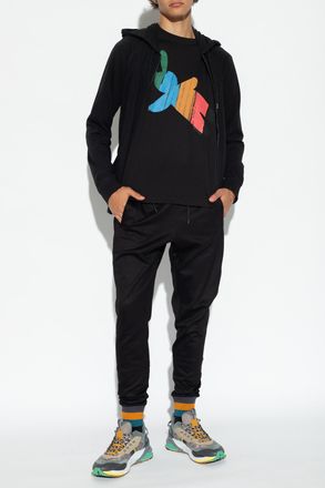 Paul Smith Hoodie With Logo Patch, Mens, Black