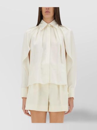 Max Mara willow long sleeve pleated shirt