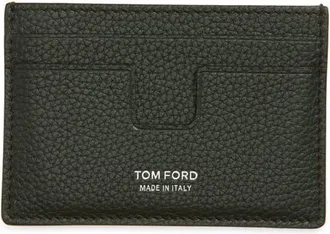 Tom Ford T-Line Classic Leather Card Holder in Gct Dark Pine at Nordstrom