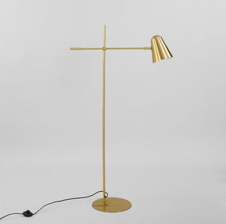 Maisons du monde L&aacute;mpara de pie con brazo articulado dorado, 144 cm