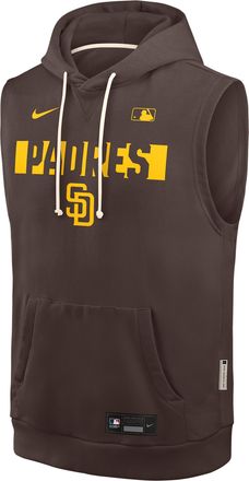 Nike San Diego Padres Authentic Collection Standard Issue Nike Mens Dri-FIT MLB Sleeveless Pullover Hoodie in Brown | 03B420QPYP-4T2