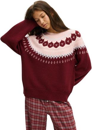 Cotton On Womens Chunky Knitted Jumper in Cozy Girl Fairisle Burnt at Nordstrom, Size X-Large