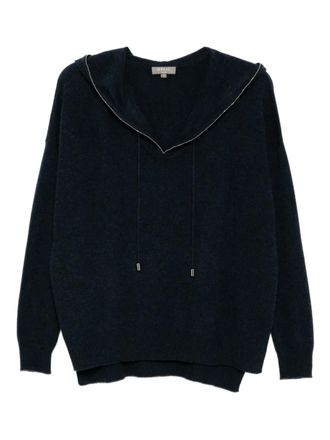 N.Peal Maya hoodie - women - Organic Cashmere - M - Blue