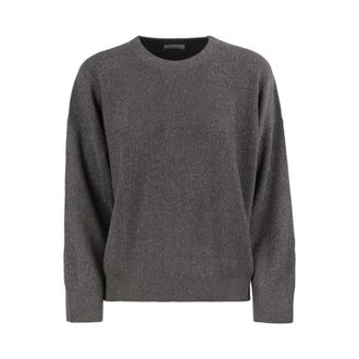 Brunello Cucinelli Brunello Cucinelli, Round-neck Knitwear, male, Gray, Size: M Vanis&eacute; Sweater
