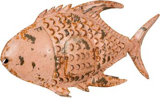 Biscottini International Biscottini - Pez Candelero De Hierro Pintado A Mano