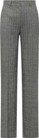 Max Mara Straight Broeken - Dames - Straight fit broeken - Grijs - L - Broeken