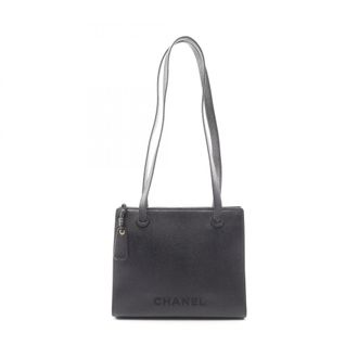 Chanel Black Grained Calfskin Handbag Tote Bag (Pre-Owned)
