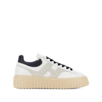 Hogan Witte Sneakers met Logo Patch - Heren - Sneakers - Wit - 43 EU - Schoenen