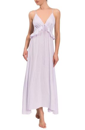 Everyday Ritual Ruffle Empire Waist Nightgown in Lavender at Nordstrom, Size Xx-Large