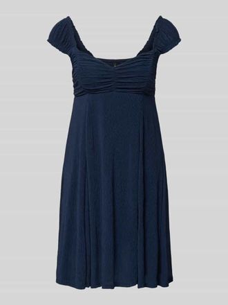 Only Ausgestelltes Freizeitkleid mit Strukturmuster Modell HELDA in Marine, Gr&ouml;&szlig;e XL