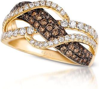 Le Vian Ladies Chocolate Gladiator Rings set in 14K Honey Gold