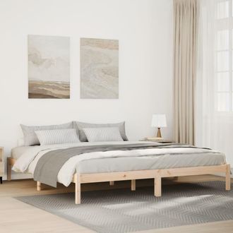 Berkfield Home Extra Long Bed Frame without Mattress 180x220 cm Solid Wood Pine in Brown