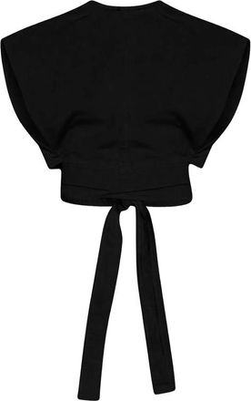 Alaia Cap Sleeves Crop Top