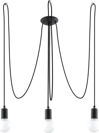 Wonderlamp L&aacute;mpara Asum Negro, 3 Luces