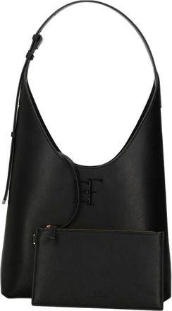 Elisabetta Franchi Bs43A67E2 Borsa a Spalla a Mezzaluna - - Bags - Donna - Nero - ONE SIZE