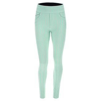 Freddy Pantalone N.O.W. vita risvoltabile in jersey drill a righe pastello
